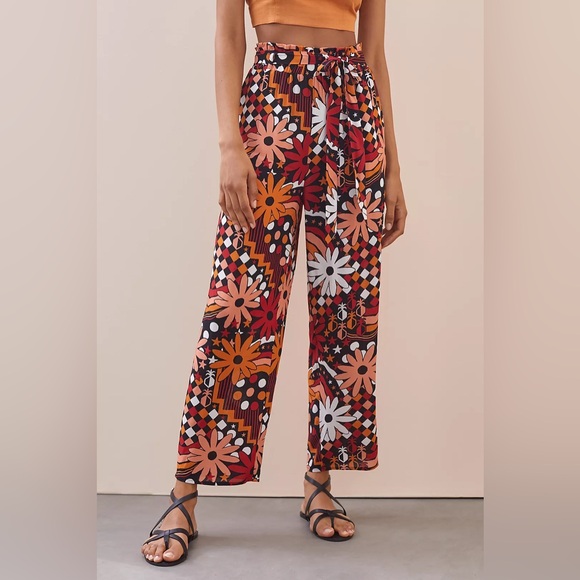 Farm Rio Daisy Wide-Leg Pants size small - Picture 2 of 9